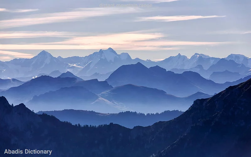 distant mountain range